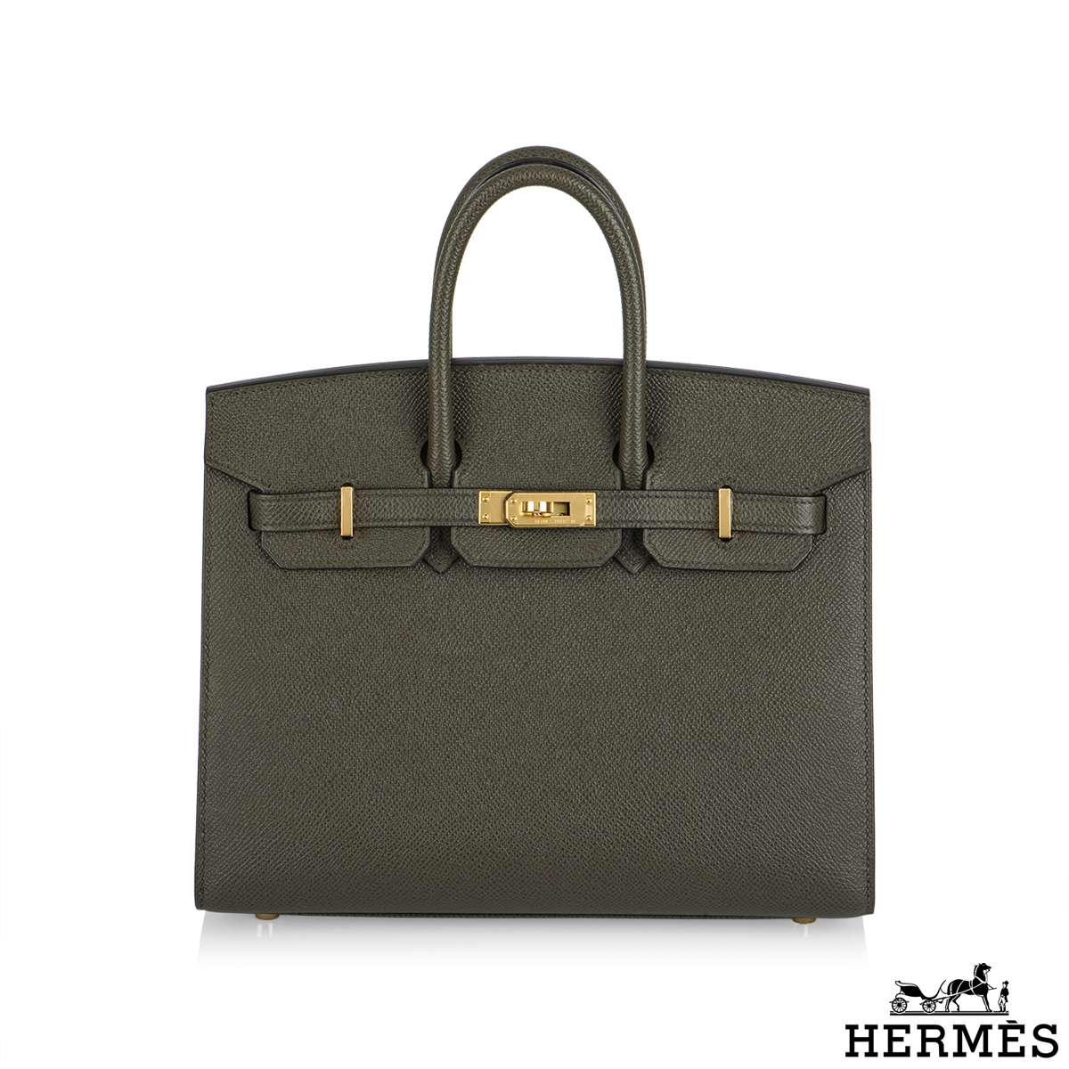 Hermès Birkin 25 Vert de Gris Sellier Epsom Gold Hardware GHW